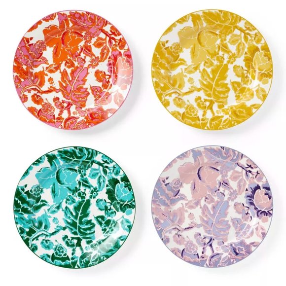 Diane Von Furstenberg Floral Toile 4pc Salad Plate Set - DVF for Target - Picture 1 of 7